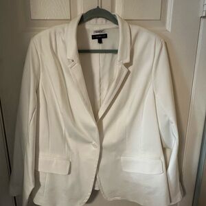 Lane Bryant Women's Elegant White Blazer